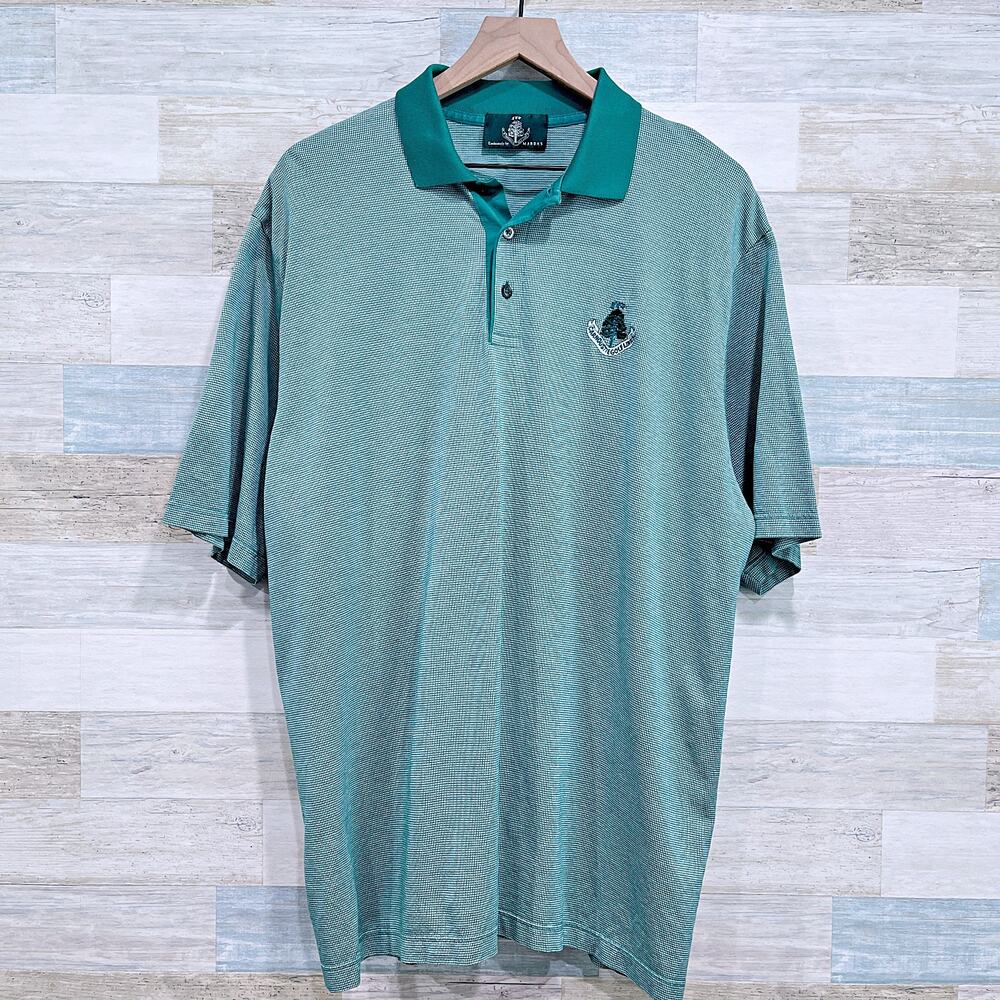 Carnoustie Golf Links Scotland Filo Di Scozia Jersey Polo Green Marbas Mens XL